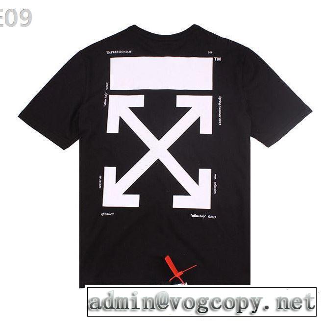 夏おすすめ人気ブランドアイテム おしゃれな夏ファッション2019 2色可選 半袖Tシャツ Off-White オフホワイト