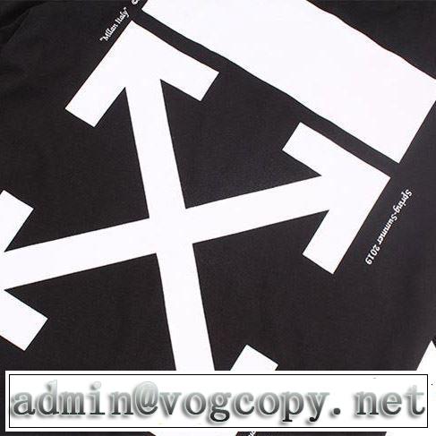 夏おすすめ人気ブランドアイテム おしゃれな夏ファッション2019 2色可選 半袖Tシャツ Off-White オフホワイト