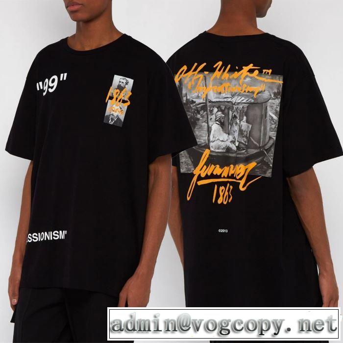 今年春夏ファション流行り Off-White オフホワイト 半袖Tシャツ 3色可選 男女兼用 2019SSのトレンド商品