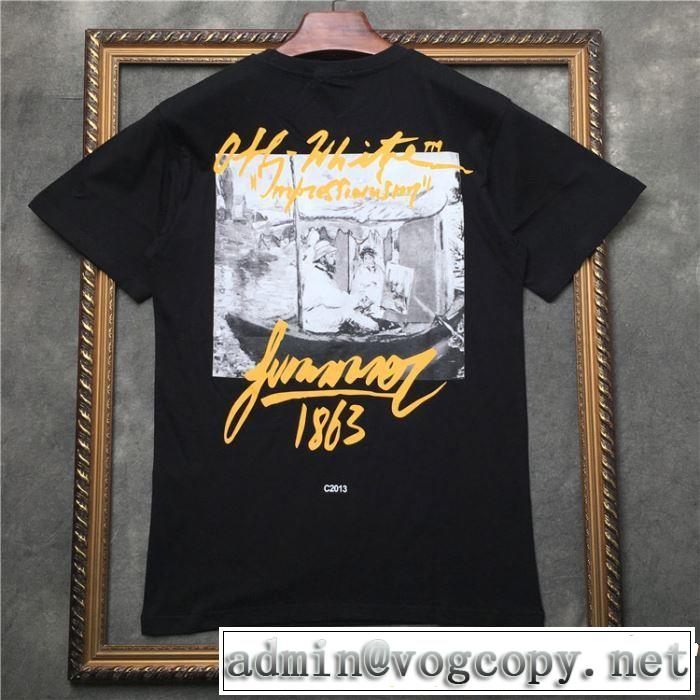 今年春夏ファション流行り Off-White オフホワイト 半袖Tシャツ 3色可選 男女兼用 2019SSのトレンド商品
