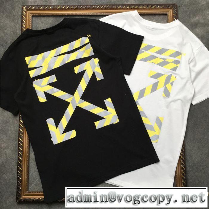 半袖Tシャツ 2色可選 男女兼用 最も目立ったブランド新品 2019春夏トレンドアイテム Off-White オフホワイト