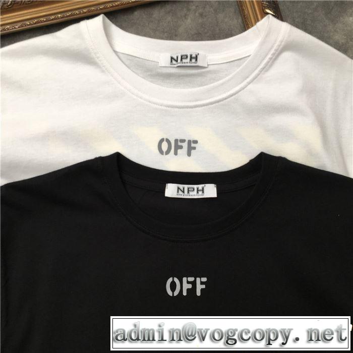 半袖Tシャツ 2色可選 男女兼用 最も目立ったブランド新品 2019春夏トレンドアイテム Off-White オフホワイト