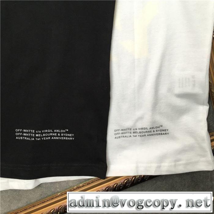 半袖Tシャツ 2色可選 男女兼用 最も目立ったブランド新品 2019春夏トレンドアイテム Off-White オフホワイト