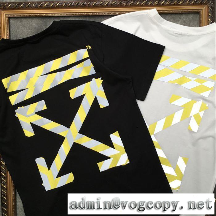 半袖Tシャツ 2色可選 男女兼用 最も目立ったブランド新品 2019春夏トレンドアイテム Off-White オフホワイト