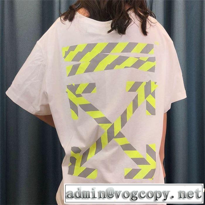半袖Tシャツ 2色可選 男女兼用 最も目立ったブランド新品 2019春夏トレンドアイテム Off-White オフホワイト
