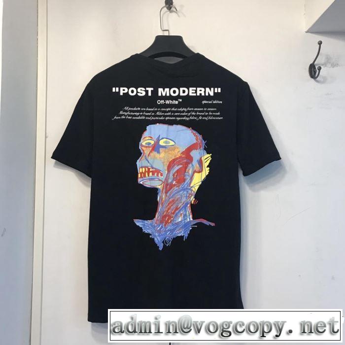 スタイルアップ効果 Off-White オフホワイト 半袖Tシャツ off-white 19 2019春夏も引き続き人気セール