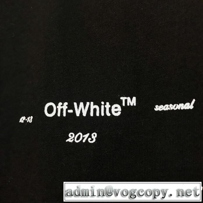 スタイルアップ効果 Off-White オフホワイト 半袖Tシャツ off-white 19 2019春夏も引き続き人気セール