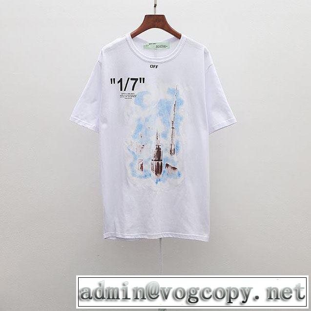 2色可選《2019年》今、注目のストリート季節感のあるファッション Off-White オフホワイト Tシャツ/半袖