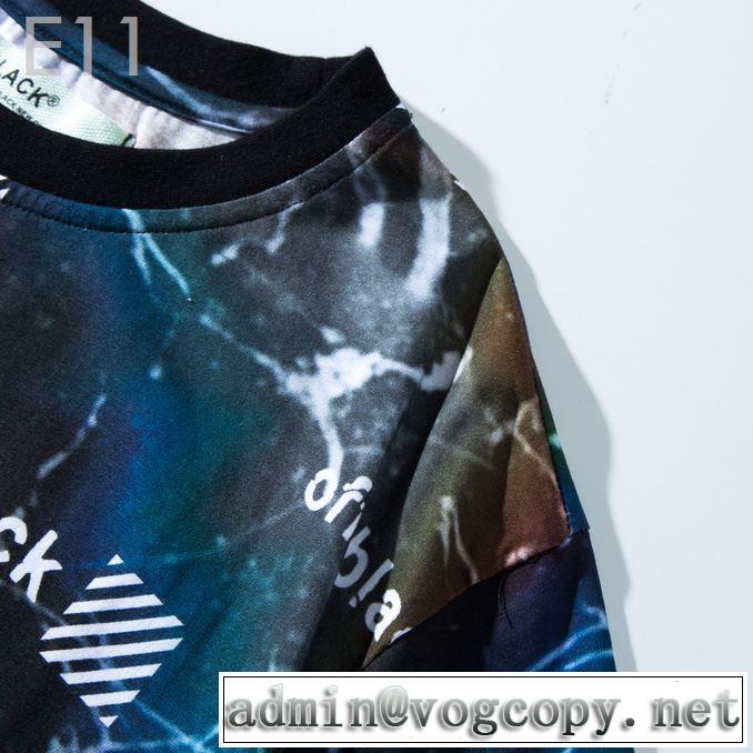 すっきりした印象に Off-White オフホワイトおしゃれな夏ファッション2019 Tシャツ/半袖 2色可選
