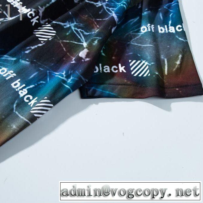 すっきりした印象に Off-White オフホワイトおしゃれな夏ファッション2019 Tシャツ/半袖 2色可選