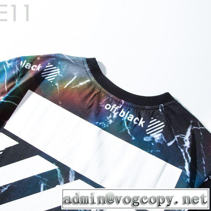 すっきりした印象に Off-White オフホワイトおしゃれな夏ファッション2019 Tシャツ/半袖 2色可選
