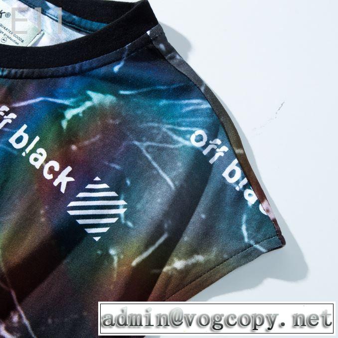 トレンド感があって涼しげ  Tシャツ/半袖 2色可選Off-White オフホワイト大人らしく仕上げ