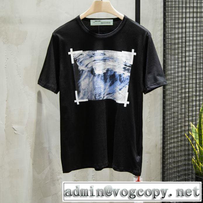  Off-Whiteおしゃれな夏ファッション2019 オフホワイト Tシャツ/半袖  絶妙にオシャレ人気アイテム