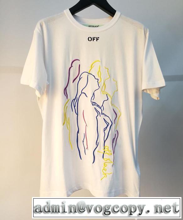  2色可選 Off-White元気な印象のコーデオフホワイト Tシャツ/半袖 2019春夏人気トレンドアイテム