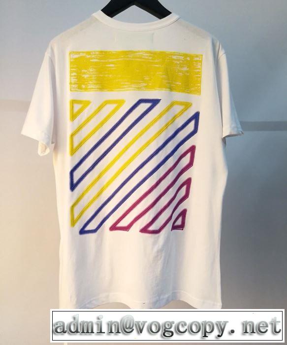 2色可選 Off-White元気な印象のコーデオフホワイト Tシャツ/半袖 2019春夏人気トレンドアイテム