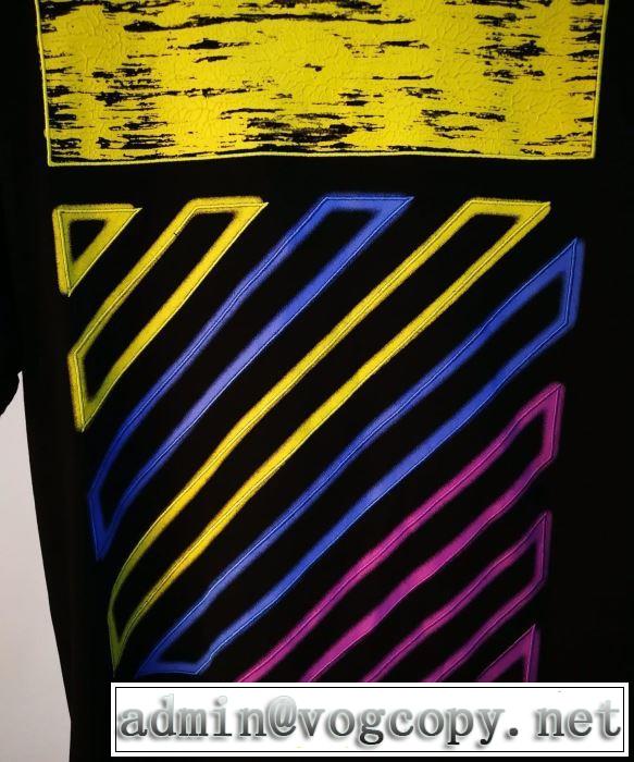 2色可選 Off-White元気な印象のコーデオフホワイト Tシャツ/半袖 2019春夏人気トレンドアイテム