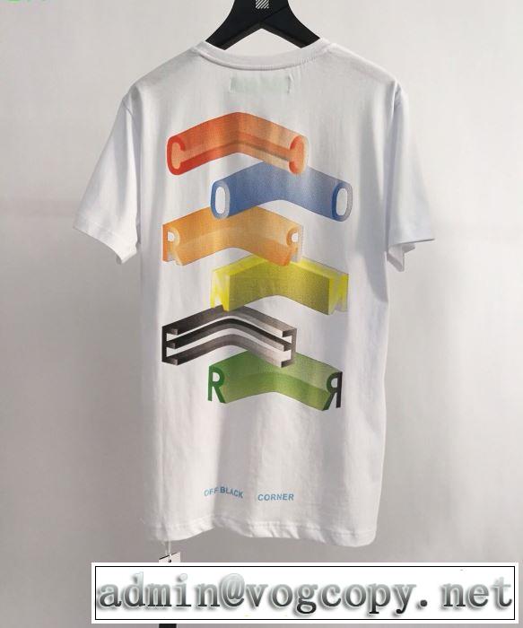 海外セレブは大人気 Off-White オフホワイト Tシャツ/半袖2019春夏人気トレンドアイテム 2色可選