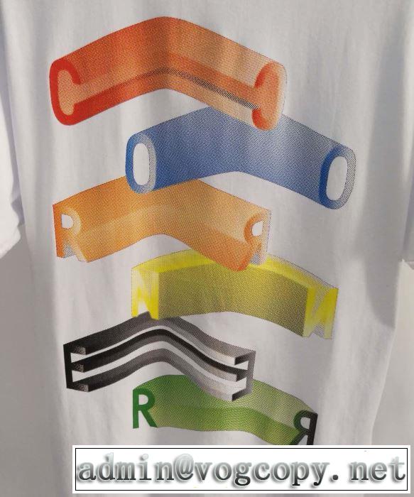 海外セレブは大人気 Off-White オフホワイト Tシャツ/半袖2019春夏人気トレンドアイテム 2色可選
