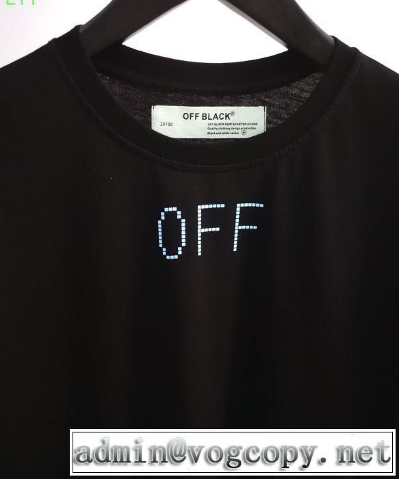 海外セレブは大人気 Off-White オフホワイト Tシャツ/半袖2019春夏人気トレンドアイテム 2色可選