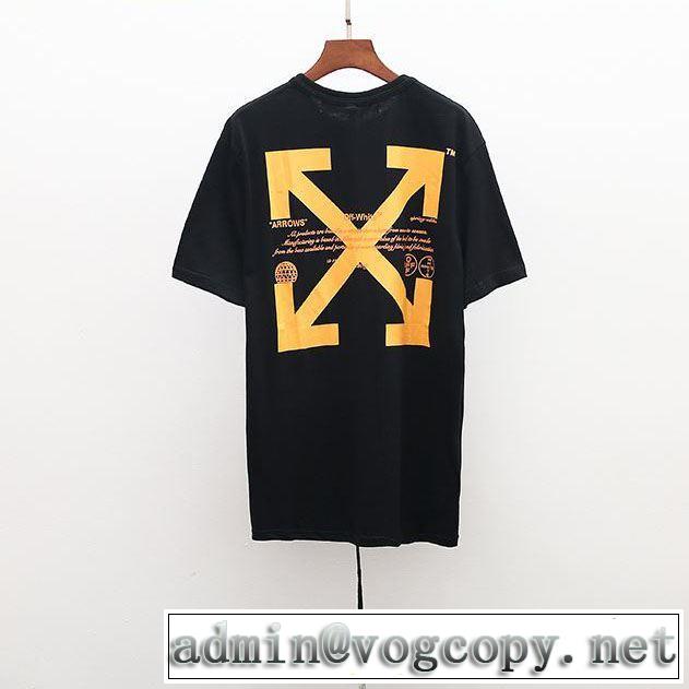 グッと大人っぽい印象に Off-White  Tシャツ/半袖 2色可選オフホワイト 《2019年》今、注目のストリート