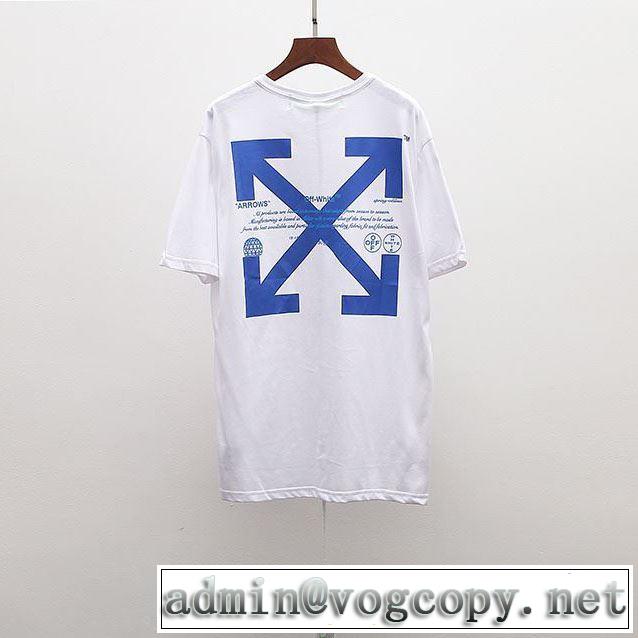グッと大人っぽい印象に Off-White  Tシャツ/半袖 2色可選オフホワイト 《2019年》今、注目のストリート