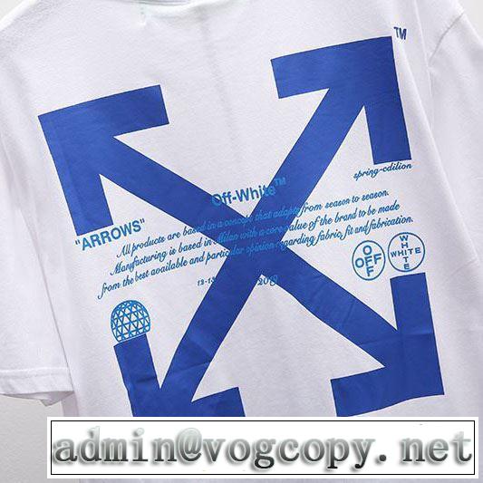 グッと大人っぽい印象に Off-White  Tシャツ/半袖 2色可選オフホワイト 《2019年》今、注目のストリート