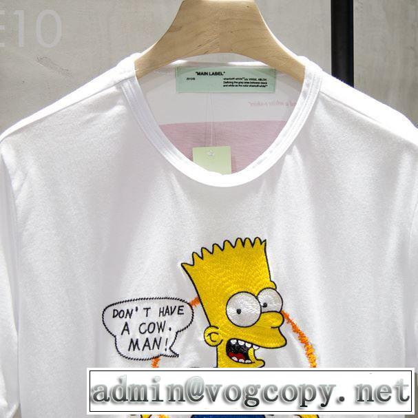 派手にはなりすぎず Off-White 2019春夏人気 オフホワイト Tシャツ/半袖  特に夏は人気アイテム
