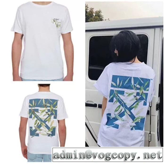  素敵カジュアル春夏新品 Off-White おしゃれな夏ファッション2019オフホワイト Tシャツ/半袖 2色可選
