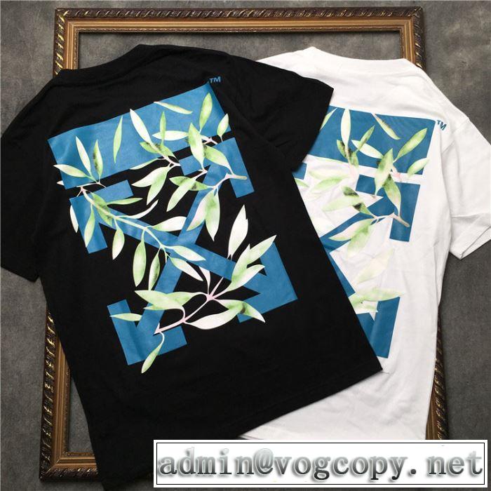 素敵カジュアル春夏新品 Off-White おしゃれな夏ファッション2019オフホワイト Tシャツ/半袖 2色可選