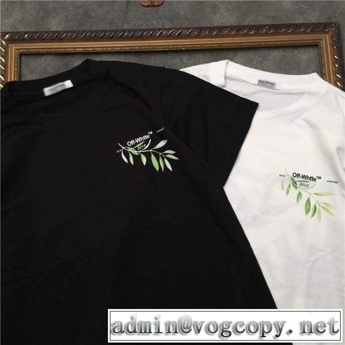 素敵カジュアル春夏新品 Off-White おしゃれな夏ファッション2019オフホワイト Tシャツ/半袖 2色可選