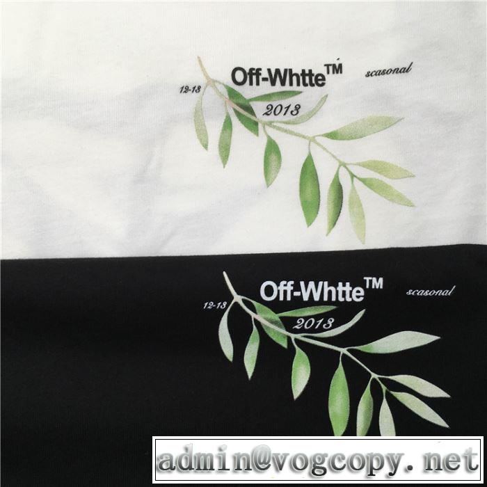 素敵カジュアル春夏新品 Off-White おしゃれな夏ファッション2019オフホワイト Tシャツ/半袖 2色可選