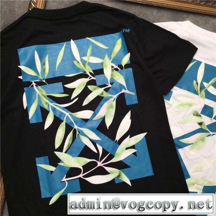 素敵カジュアル春夏新品 Off-White おしゃれな夏ファッション2019オフホワイト Tシャツ/半袖 2色可選