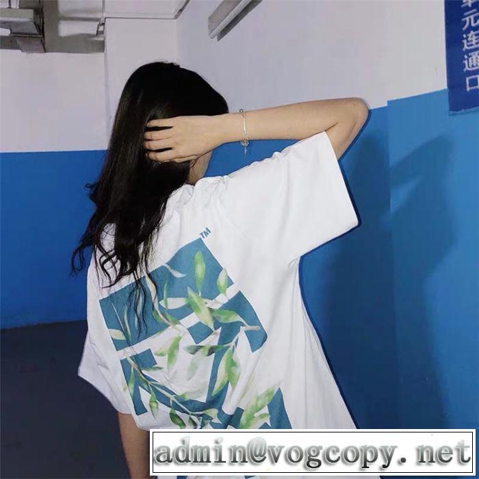 素敵カジュアル春夏新品 Off-White おしゃれな夏ファッション2019オフホワイト Tシャツ/半袖 2色可選