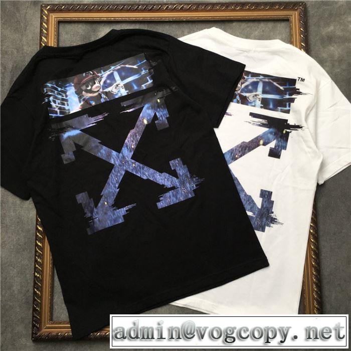  2019年春夏シーズンの人気 Off-White オフホワイト Tシャツ/半袖 2色可選優しい雰囲気スタイリッシュに