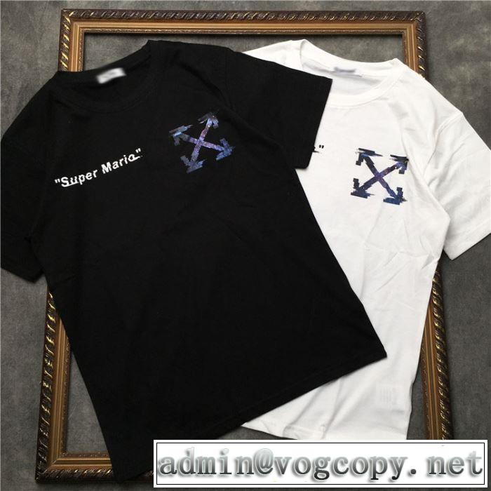 2019年春夏シーズンの人気 Off-White オフホワイト Tシャツ/半袖 2色可選優しい雰囲気スタイリッシュに
