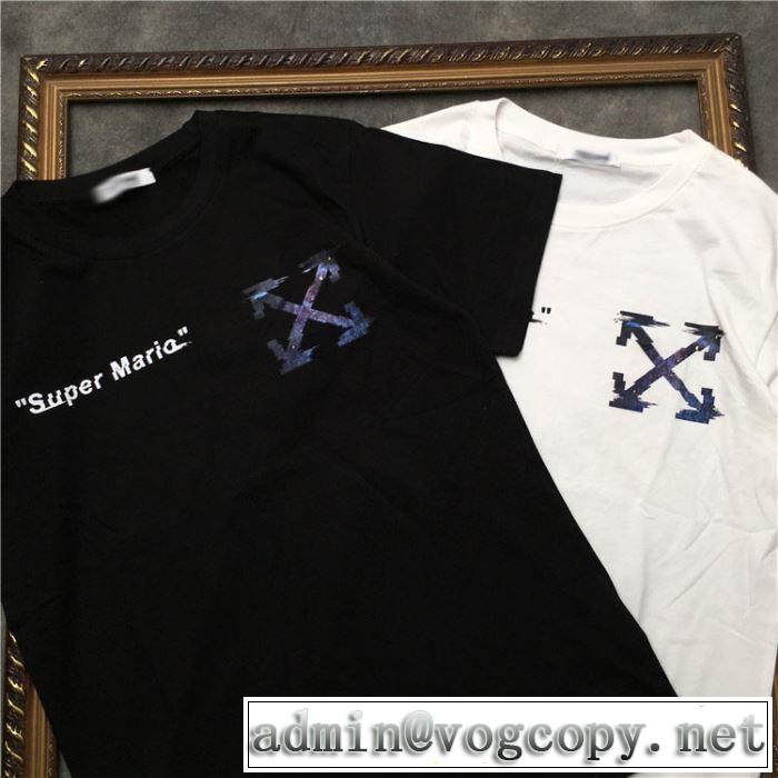 2019年春夏シーズンの人気 Off-White オフホワイト Tシャツ/半袖 2色可選優しい雰囲気スタイリッシュに