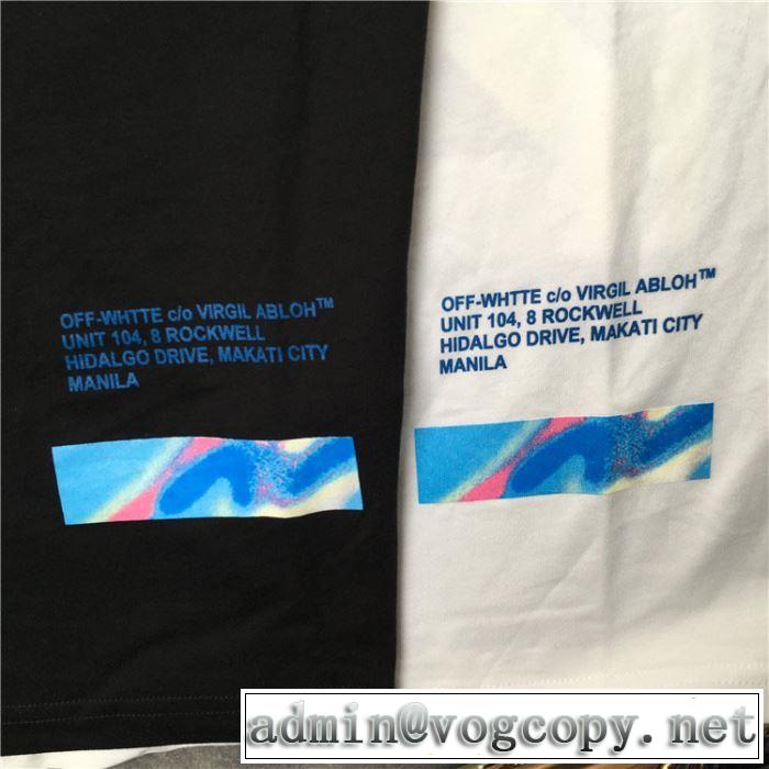 Off-Whiteグッと大人っぽい印象に オフホワイト Tシャツ/半袖 2色可選 2019春夏人気トレンドアイテム