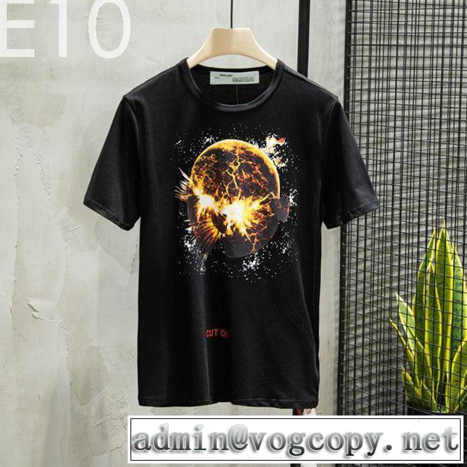  海外セレブは大人気 Off-White オフホワイト2019年春夏シーズンの人気  Tシャツ/半袖