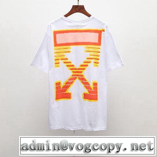 今流行りの最新コレクション Off-White オフホワイト Tシャツ/半袖 《2019年》今、注目のストリート 2色可選