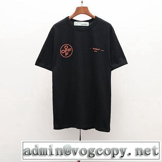今流行りの最新コレクション Off-White オフホワイト Tシャツ/半袖 《2019年》今、注目のストリート 2色可選