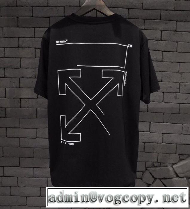  夏おすすめ人気ブランドアイテム Off-White 2019春夏は人気定番オフホワイト Tシャツ/半袖 2色可選