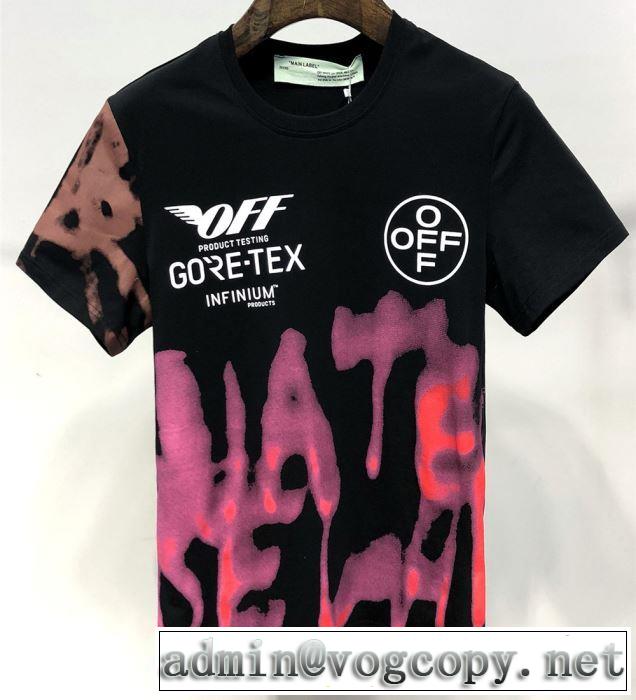 Off-Whiteオシャレアイテム オフホワイト Tシャツ/半袖 2色可選 2019春夏は人気定番
