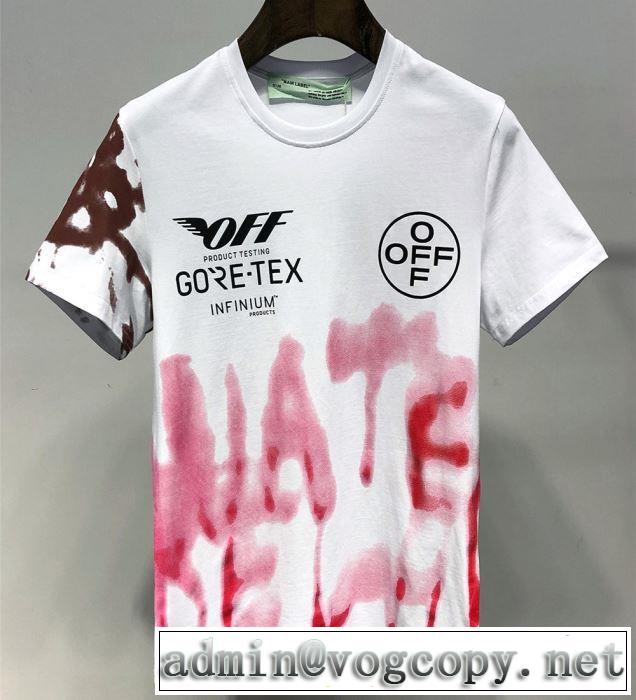 Off-Whiteオシャレアイテム オフホワイト Tシャツ/半袖 2色可選 2019春夏は人気定番