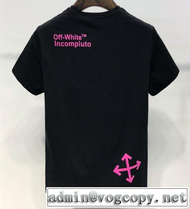 絶妙にオシャレ人気アイテム Tシャツ/半袖 2色可選  Off-White 2019年春夏シーズンの人気 オフホワイト