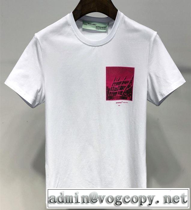 絶妙にオシャレ人気アイテム Tシャツ/半袖 2色可選  Off-White 2019年春夏シーズンの人気 オフホワイト