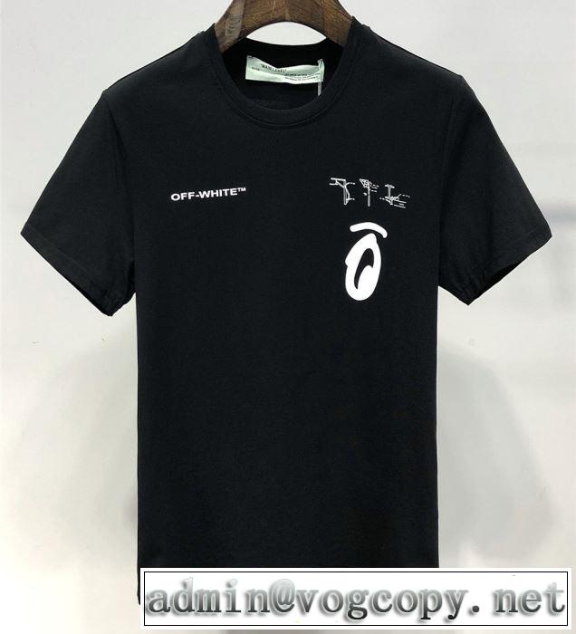 ぜひ今年のトレンドをチェック Off-White オフホワイト Tシャツ/半袖 2色可選 2019年夏