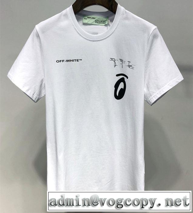ぜひ今年のトレンドをチェック Off-White オフホワイト Tシャツ/半袖 2色可選 2019年夏
