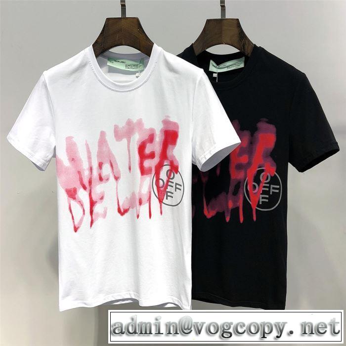  今風の着こなし新品 Off-White オフホワイト Tシャツ/半袖 2色可選 2019SS毎年トレンドアイテムが出る