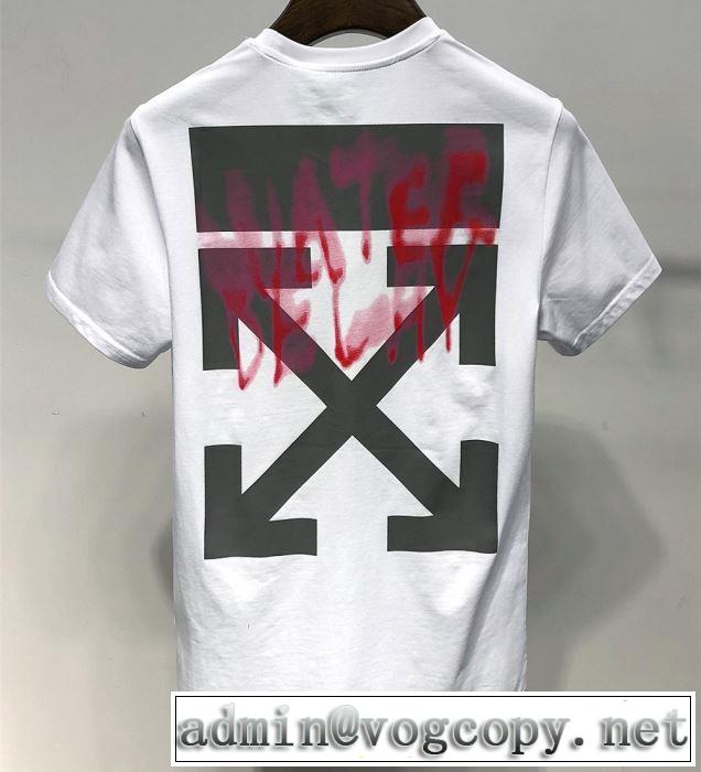 今風の着こなし新品 Off-White オフホワイト Tシャツ/半袖 2色可選 2019SS毎年トレンドアイテムが出る