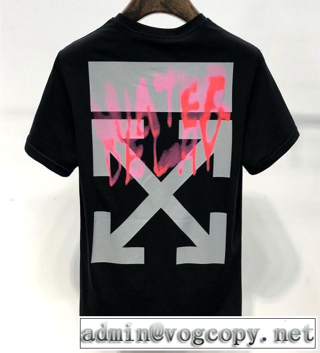 今風の着こなし新品 Off-White オフホワイト Tシャツ/半袖 2色可選 2019SS毎年トレンドアイテムが出る